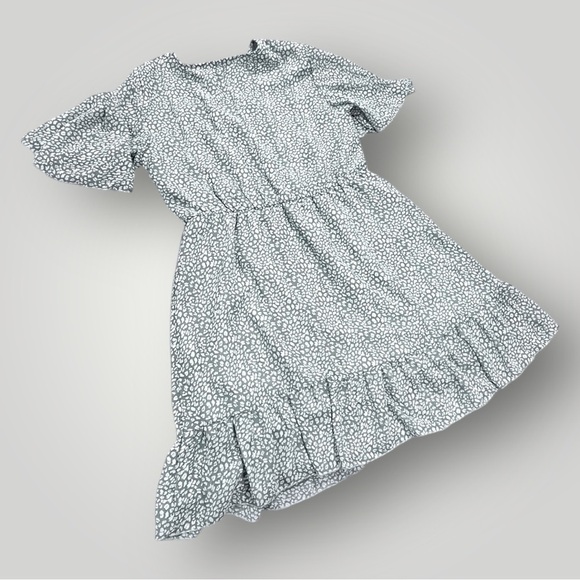 Kirundo Sage/White Midi V-Neck Dress - Picture 3 of 16